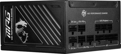 Zasilacz MSI MPG A1250GS 1250W PCIE5 80+ Gold ATX 3.1 Zasilacz MSI MPG A1250GS 1250W PCIE5 80+ Gold ATX 3.1