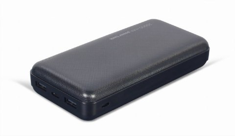 Gembird | PB20-02 | Power Bank | 20000 mAh | 2 x USB-AF | Czarny Gembird | PB20-02 | Power Bank | 20000 mAh | 2 x USB-AF | Czarny