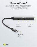 Goobay Slim 4-Port USB Hub, USB-C to USB-A, 5 Gbit/s | 74457