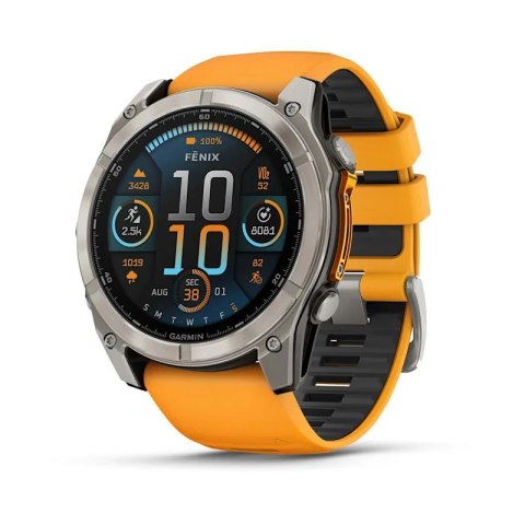 Zegarek Garmin Fenix 8 AMOLED Sapphire Titanium Spark Orange Zegarek Garmin Fenix 8 AMOLED Sapphire Titanium Spark Orange