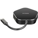 Koncentrator USB-C D-Link | 4 w 1 z HDMI i zasilaniem Power Delivery | DUB-M420 | Hub USB | Gwarancja na 24 miesiące | USB Type-