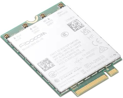 Lenovo | Moduł 4G LTE CAT16 M.2 WWAN | ThinkPad Fibocom L860-GL-16 | X13 Gen 4 (Intel i AMD), P16V Gen 4 (Intel), P1 Gen 6 (Inte Lenovo | Moduł 4G LTE CAT16 M.2 WWAN | ThinkPad Fibocom L860-GL-16 | X13 Gen 4 (Intel i AMD), P16V Gen 4 (Intel), P1 Gen 6 (Inte
