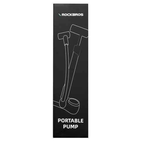 Pompka rowerowa Rockbros 42310006001 z manometrem - czarna Pompka rowerowa Rockbros 42310006001 z manometrem - czarna