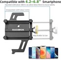 Uchwyt rowerowy Rockbros 699-BK ze stopu aluminium do telefonu - czarny
