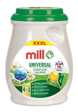 MILL PROFESSIONAL Kapsułki 3 komorowe do prania uniwer. 70szt (opak.zb 4 szt.)