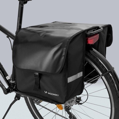 Wozinsky sakwa rowerowa na bagażnik podwójna 28 l czarna (WBB34BK) Wozinsky sakwa rowerowa na bagażnik podwójna 28 l czarna (WBB34BK)