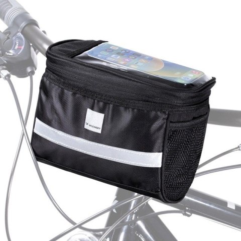 Wozinsky torba rowerowa na kierownicę z etui na telefon 2 l czarny (WBB12BK) Wozinsky torba rowerowa na kierownicę z etui na telefon 2 l czarny (WBB12BK)