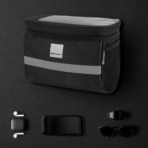 Wozinsky torba rowerowa na kierownicę z etui na telefon 2 l czarny (WBB12BK) Wozinsky torba rowerowa na kierownicę z etui na telefon 2 l czarny (WBB12BK)