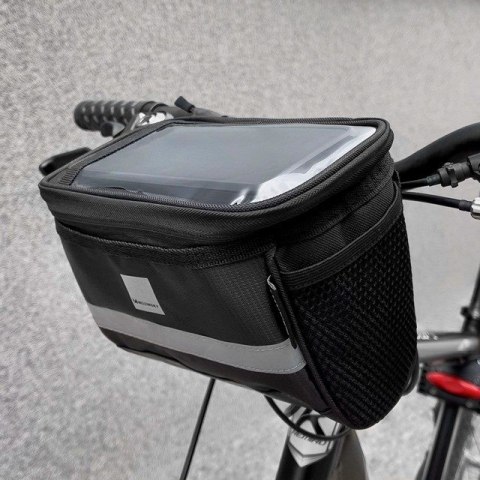 Wozinsky torba rowerowa na kierownicę z etui na telefon 2 l czarny (WBB12BK) Wozinsky torba rowerowa na kierownicę z etui na telefon 2 l czarny (WBB12BK)