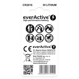 EVERACTIVE BATERIE LITOWE MINI CR2016 BLISTER 2 SZT. CR20162BL