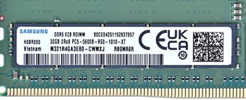 Samsung RDIMM 32GB DDR5 2Rx8 5600MHz PC5-44800 ECC REGISTERED M321R4GA3EB0-CWM Samsung RDIMM 32GB DDR5 2Rx8 5600MHz PC5-44800 ECC REGISTERED M321R4GA3EB0-CWM