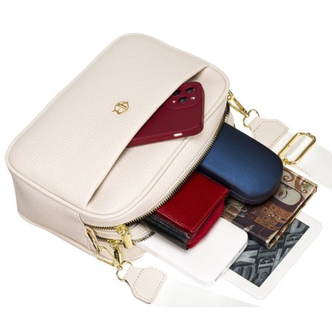 Torebka listonoszka crossbody z kieszeniami na suwak - Rovicky- Torebka listonoszka crossbody z kieszeniami na suwak - Rovicky-