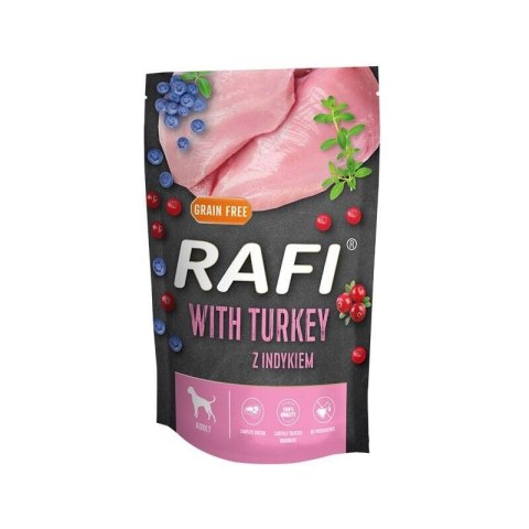 Dolina Noteci Rafi indyk,borówka,żurawina 500g Dolina Noteci Rafi indyk,borówka,żurawina 500g