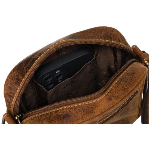 Męska torba na ramię z naturalnej skóry vintage - Peterson Męska torba na ramię z naturalnej skóry vintage - Peterson