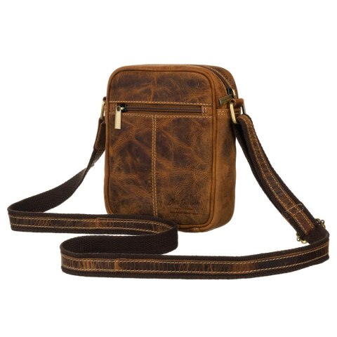 Męska torba na ramię z naturalnej skóry vintage - Peterson Męska torba na ramię z naturalnej skóry vintage - Peterson