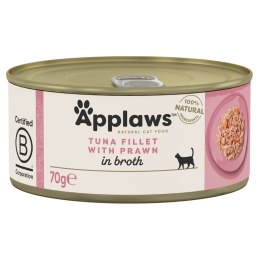 Applaws Cat Tin Tuna Fillet with Prawn 6x70g