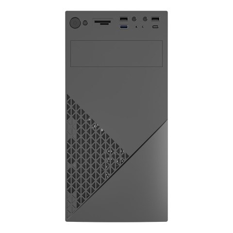 GEMBIRD OBUDOWA FORNAX K170 MINI-TOWER (1X USB 3.1, 2X USB 2.0, 1X USB TYP-C, CZYTNIK KART, 2X MINIJACK) CZARNA