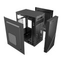GEMBIRD OBUDOWA FORNAX K170 MINI-TOWER (1X USB 3.1, 2X USB 2.0, 1X USB TYP-C, CZYTNIK KART, 2X MINIJACK) CZARNA