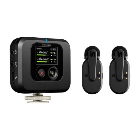 Shure MV-TWO-KIT-Z6 - Zestaw dwóch mikrofonów bezprzewodowych MoveMic MV-LAV, case ładujący, odbiornik Shure MV-TWO-KIT-Z6 - Zestaw dwóch mikrofonów bezprzewodowych MoveMic MV-LAV, case ładujący, odbiornik
