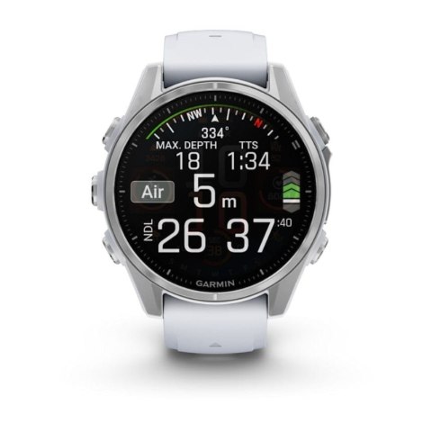 Zegarek sportowy Garmin Fenix 8 AMOLED 43mm Srebrny