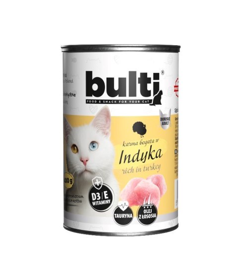 BULTI mielonka bogata w indyka dla kota 400g