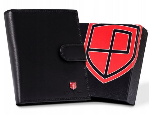 Duży, skórzany portfel męski z systemem RFID - Peterson Duży, skórzany portfel męski z systemem RFID - Peterson