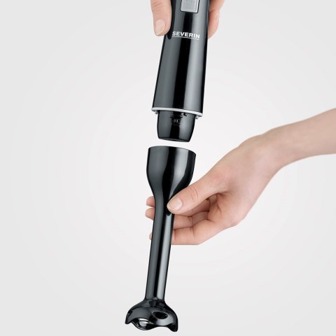 SEVERIN BLENDER RĘCZNY CZARNY, TURBO, OBROTY 13000 OBR./ MIN, 100% WOLNY OD BPA, ERGONOMICZNE WZORNICTWO, MOC 170W SM3770