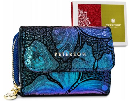 Mały, skórzany portfel damski z systemem RFID - Peterson Mały, skórzany portfel damski z systemem RFID - Peterson