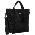 Wygodny shopper damski z poliestru w czarnym kolorze - Rovicky