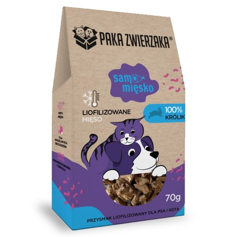 Paka Zwierzaka Samo Mięsko królik przysmak 70g Paka Zwierzaka Samo Mięsko królik przysmak 70g
