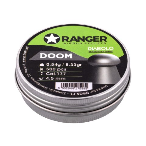 Śrut 4,5 mm RANGER Diabolo Professional Doom grzybek 500 szt. 0,54 g