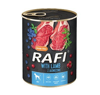 DOLINA NOTECI Rafi z jagnięciną, borówką i żurawiną - mokra karma dla psa - 800g DOLINA NOTECI Rafi z jagnięciną, borówką i żurawiną - mokra karma dla psa - 800g