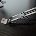 SAVIO PODSTAWKA BIUROWA POD LAPTOP, TABLET, CZARNA, ALUMINIOWA PB-05