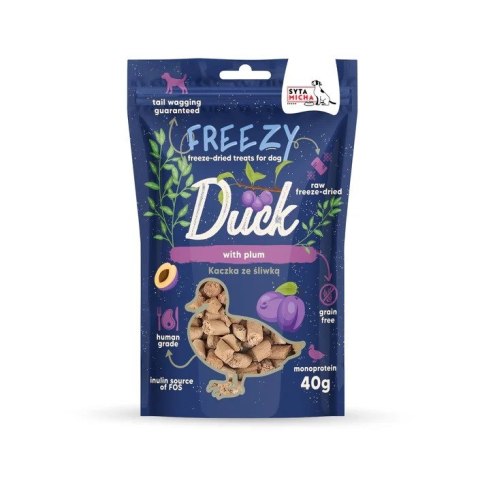 SYTA MICHA FREEZY Kaczka ze śliwą i suszonym tymiankiem przysmak dla psa 40g SYTA MICHA FREEZY Kaczka ze śliwą i suszonym tymiankiem przysmak dla psa 40g