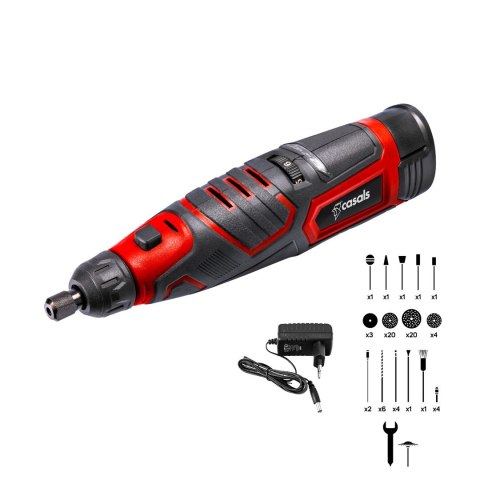 Szlifierka bezprzewodowa elektryczna z akcesoriami 12V CASALS CMG1205BC Szlifierka bezprzewodowa elektryczna z akcesoriami 12V CASALS CMG1205BC