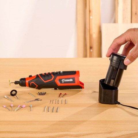 Szlifierka bezprzewodowa elektryczna z akcesoriami 12V CASALS CMG1205BC Szlifierka bezprzewodowa elektryczna z akcesoriami 12V CASALS CMG1205BC