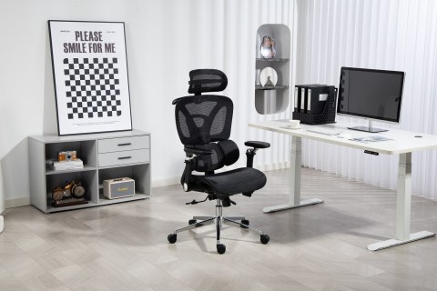 Ergonomiczny fotel biurowy ACTIVEJET YK848 czarny Ergonomiczny fotel biurowy ACTIVEJET YK848 czarny