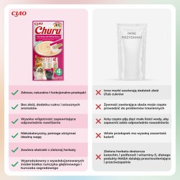 INABA CHURU tuńczyk/krewetka przysmak kot 4x14g