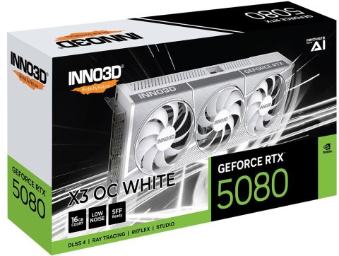 Karta graficzna INNO3D GeForce RTX 5080 X3 OC WHITE Karta graficzna INNO3D GeForce RTX 5080 X3 OC WHITE