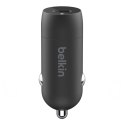 BELKIN ŁADOWARKA SAMOCHODOWA 30W USB-C, PD,PPS, CZARNA + KABEL USB-C