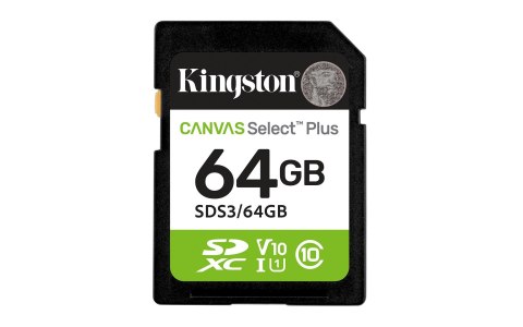 KINGSTON SDXC 64GB Canvas Select Plus Gen3 100MB/s KINGSTON SDXC 64GB Canvas Select Plus Gen3 100MB/s