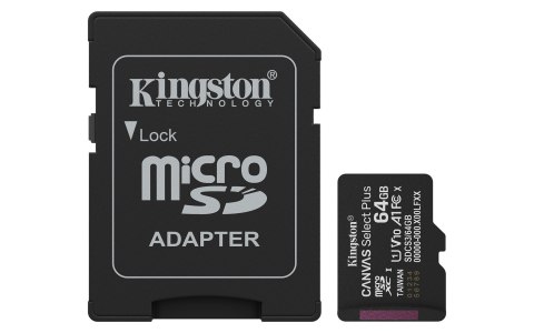 KINGSTON microSDXC 64GB Canvas Select Plus 3 + ADP KINGSTON microSDXC 64GB Canvas Select Plus 3 + ADP