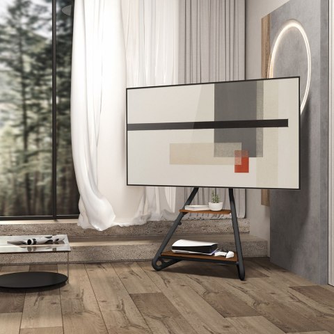 MACLEAN UCHWYT WOLNOSTOJĄCY POD TV / NAROŻNY, W STYLU BAUHAUS, DWUPOZIOMOWE DREWNIANE PÓŁKI 40KG MAX 37-75'' MC-455 MACLEAN UCHWYT WOLNOSTOJĄCY POD TV / NAROŻNY, W STYLU BAUHAUS, DWUPOZIOMOWE DREWNIANE PÓŁKI 40KG MAX 37-75'' MC-455