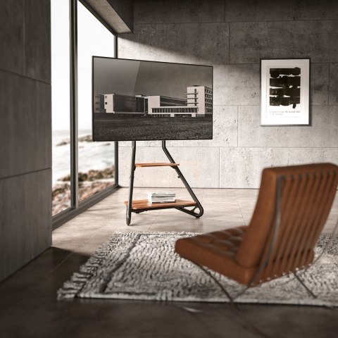MACLEAN UCHWYT WOLNOSTOJĄCY POD TV / NAROŻNY, W STYLU BAUHAUS, DWUPOZIOMOWE DREWNIANE PÓŁKI 40KG MAX 37-75'' MC-455 MACLEAN UCHWYT WOLNOSTOJĄCY POD TV / NAROŻNY, W STYLU BAUHAUS, DWUPOZIOMOWE DREWNIANE PÓŁKI 40KG MAX 37-75'' MC-455