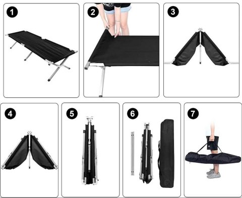 PROMIS ŁÓŻKO POLOWE,TURYSTYCZE,CAMPINGOWE,SKLADANE TP190G