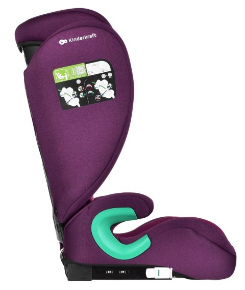 Kinderkraft Fotel Junior Fix 2 i-Size 100-150cm Cherry Pearl Kinderkraft Fotel Junior Fix 2 i-Size 100-150cm Cherry Pearl