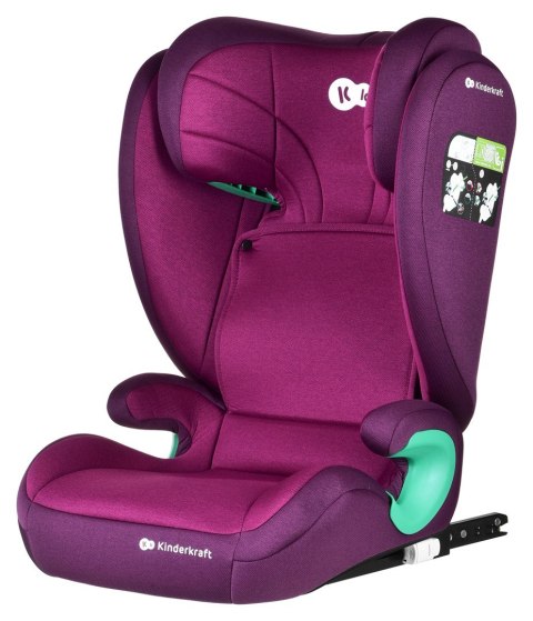 Kinderkraft Fotel Junior Fix 2 i-Size 100-150cm Cherry Pearl Kinderkraft Fotel Junior Fix 2 i-Size 100-150cm Cherry Pearl