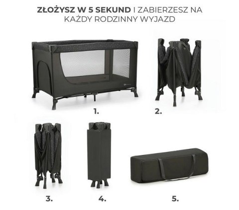 Kinderkraft Łóżeczko turystyczne JOY LIGHT GREY Kinderkraft Łóżeczko turystyczne JOY LIGHT GREY