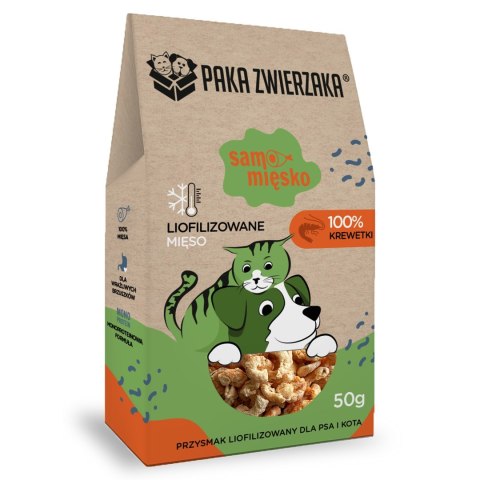 Paka Zwierzaka Samo Mięsko krewetki przysmak 50g Paka Zwierzaka Samo Mięsko krewetki przysmak 50g