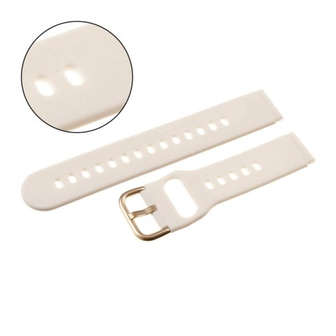 Pasek gumowy do smartwatch U01 - beżowy/rosegold - 20mm Pasek gumowy do smartwatch U01 - beżowy/rosegold - 20mm